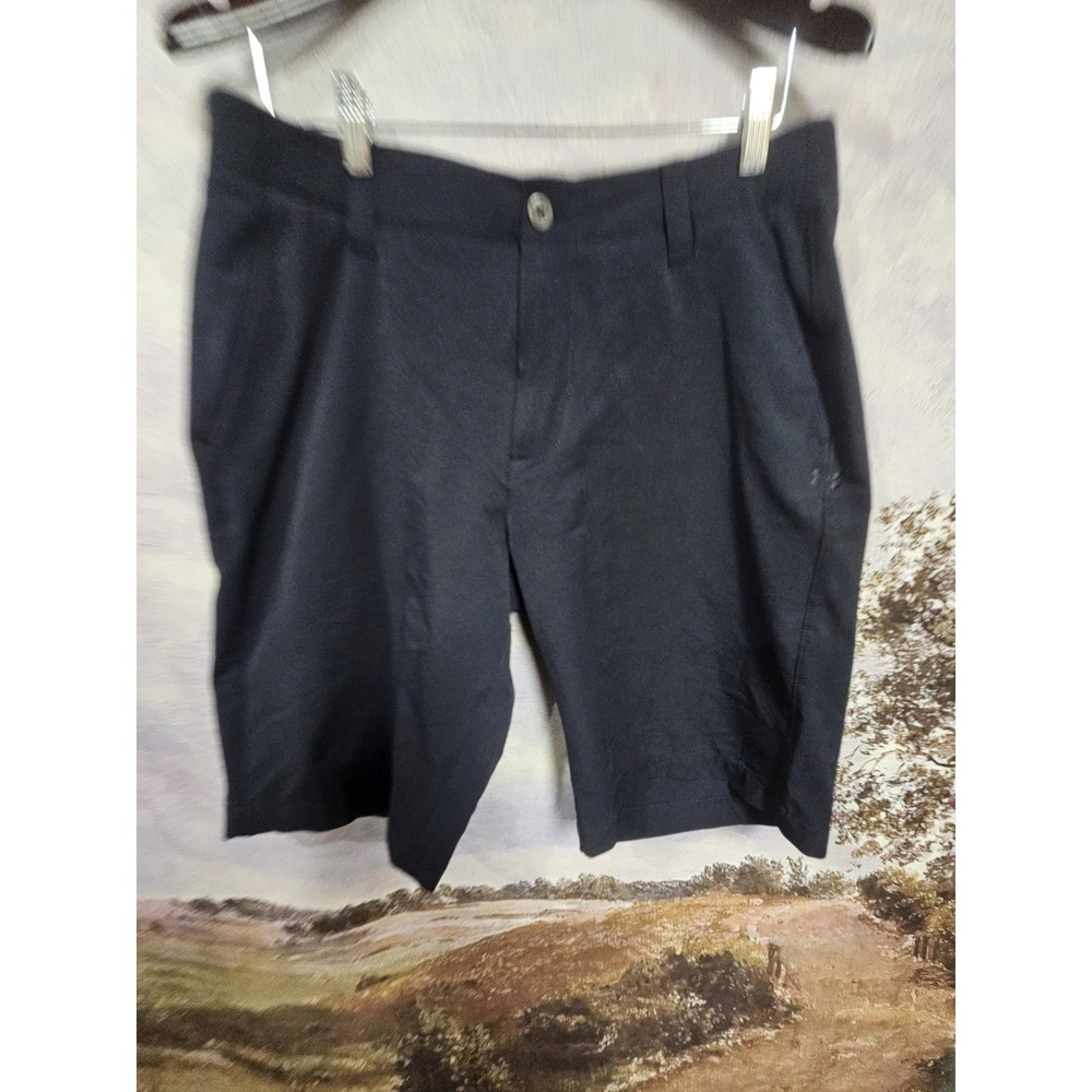 Under Armour HeatGear Match Play Golf Shorts Men's 34 Black 1272862 Heat Gear